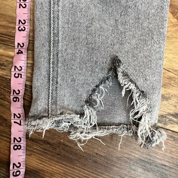 Current /Elliott light gray frayed ankle jeans size 28 rocker Emo, distressed - Picture 7 of 8